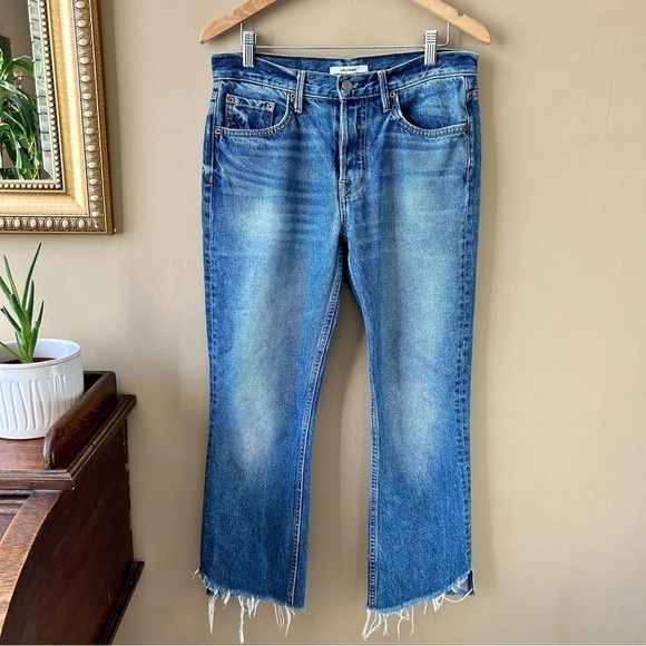 GRLFRND Tatum Mid-Rise Micro Boot Jean in Turn Blue Size 28 - Picture 2 of 11